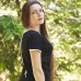 Embroidered tunic "Patent Poppy on Black"